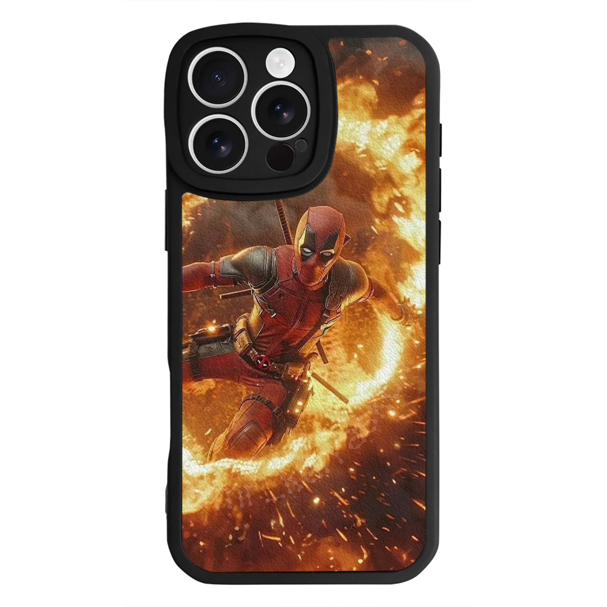 （画像用） Deadpool デッドプール 【iPhone 16シリーズ対応】シリコンスマホケース（レザー調） 材質：シリコン
